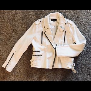 White Vegan Leather Jacket